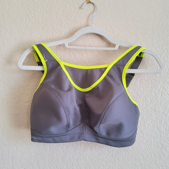 Glamorise Full Figure High Impact Sports Bra Size 34DD Grey New - Picture 4 of 9